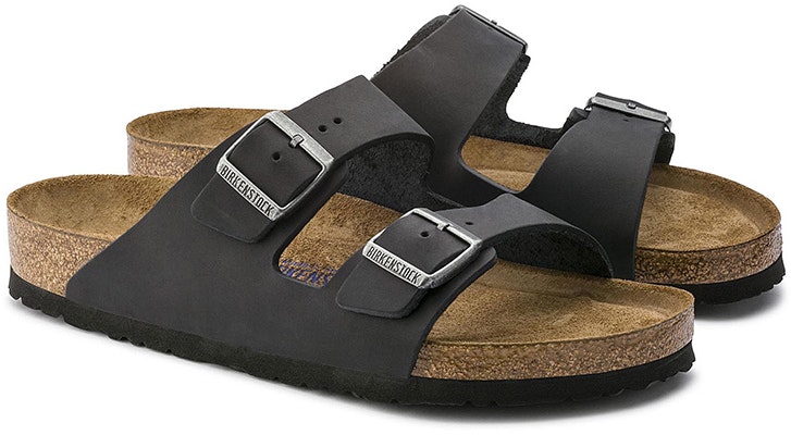 Birkenstock Arizona Oiled Nubuck Leather 752481 Black Sandals