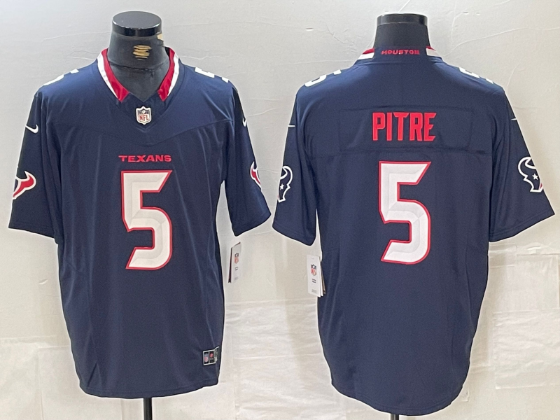 Men's Houston Texans Jalen Pitre Navy Game Jersey