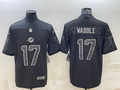 Men's Miami Dolphins Jaylen Waddle Black RFLCTV Limited Jersey