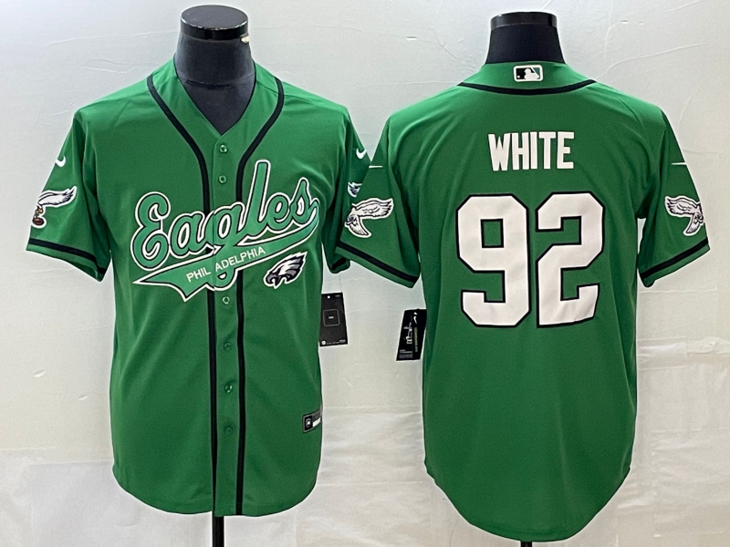 Men's Philadelphia Eagles Reggie White Kelly Green Game Jersey Joint Edition
