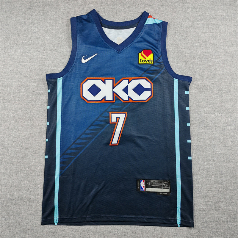 Men's Oklahoma City Thunder Chet Holmgren Navy 2025/26 Swingman Jersey - City Edition