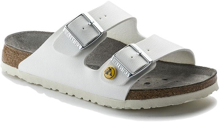 Birkenstock Arizona ESD Birko-Flor 0089418 Narrow Fit White Sandals