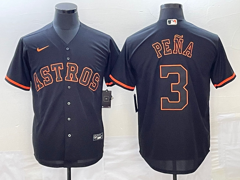 Men's Houston Astros Jeremy Pena Black Authentic Game Jersey