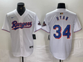 Men's Texas Rangers Nolan Ryan White 2024 Gold Collection Limited Player Jersey