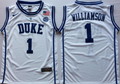 Men's Duke Blue Devils Zion Williamson White Player Game Jersey