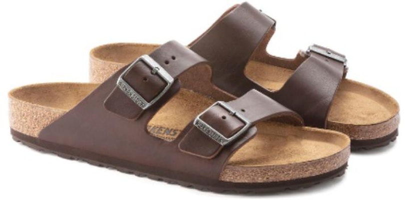 Birkenstock Arizona Grip Natural Leather 1023117 Vintage Wood Roast Brown Sandals