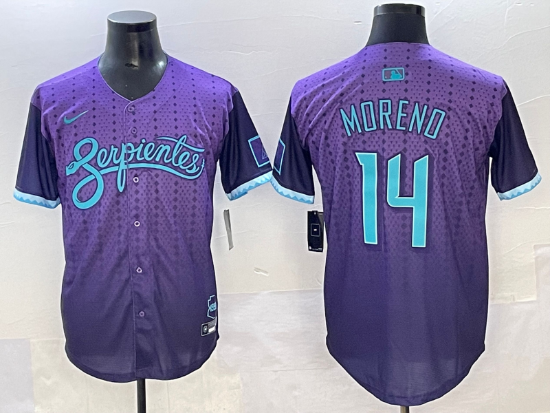 Men's Arizona Diamondbacks Gabriel Moreno Purple 2025 City Connect Limited Player Jersey
