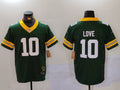 Men's Green Bay Packers Jordan Love Green Player Game Jersey