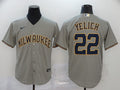 Men's Milwaukee Brewers Christian Yelich Gray Player Jersey