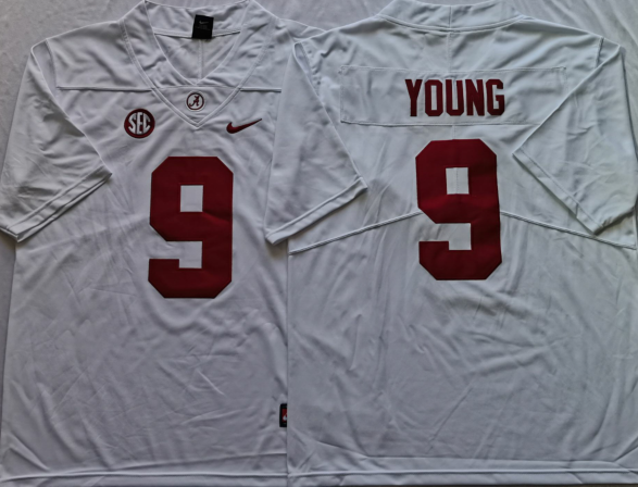 Men's Alabama Crimson Tide Bryce Young White Player Game Jersey