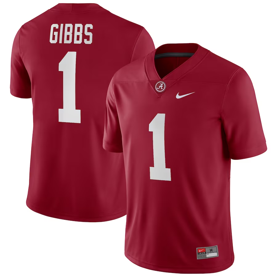 Men's Alabama Crimson Tide Jahmyr Gibbs Crimson Player Game Jersey