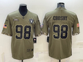 Men's Las Vegas Raiders Maxx Crosby Olive 2022 Salute To Service Limited Jersey