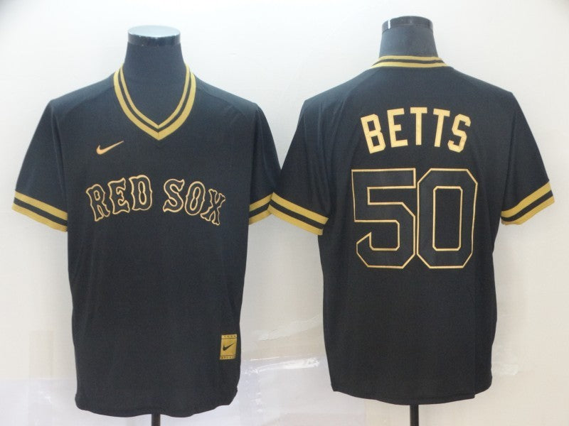 Men's Boston Red Sox Mookie Betts Black Replica Baseball Jersey