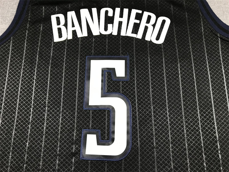 Men's Orlando Magic Paolo Banchero Black 2022/23 Swingman Jersey - City Edition