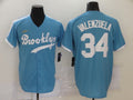 Men's Los Angeles Dodgers Fernando Valenzuela Light Blue Replica Baseball Jersey
