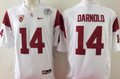 Men's USC Trojans Sam Darnold White Player Game Jersey