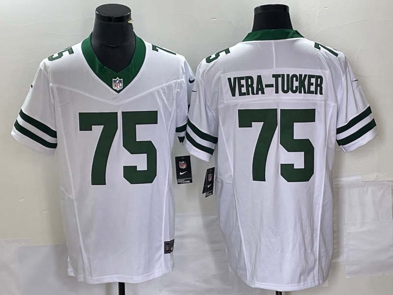 Men's New York Jets Alijah Vera-Tucker White Legacy Player Game Jersey