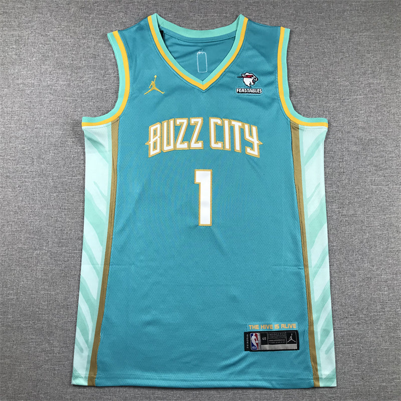 Men's Charlotte Hornets LaMelo Ball Teal 2023/24 Swingman Jersey - City Edition