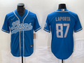 Men's Detroit Lions Sam LaPorta Blue Player Jersey Joint Edition