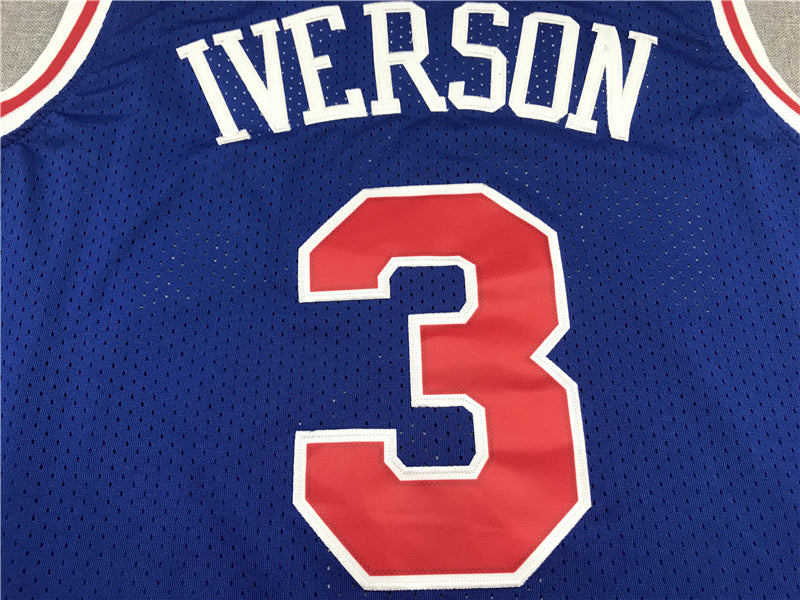Men's Philadelphia 76ers Allen Iverson Royal Swingman Jersey