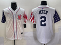 Men's New York Yankees Derek Jeter White Team Player Game Jersey