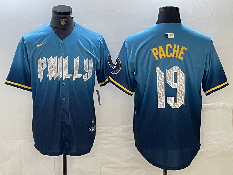 Men's Philadelphia Phillies Cristian Pache Blue 2024 City Connect Limited Player Jersey