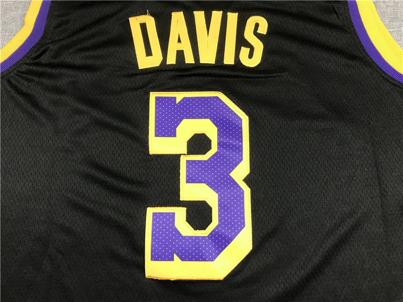Men's Los Angeles Lakers Anthony Davis Black 2020/21 Swingman Player Jersey