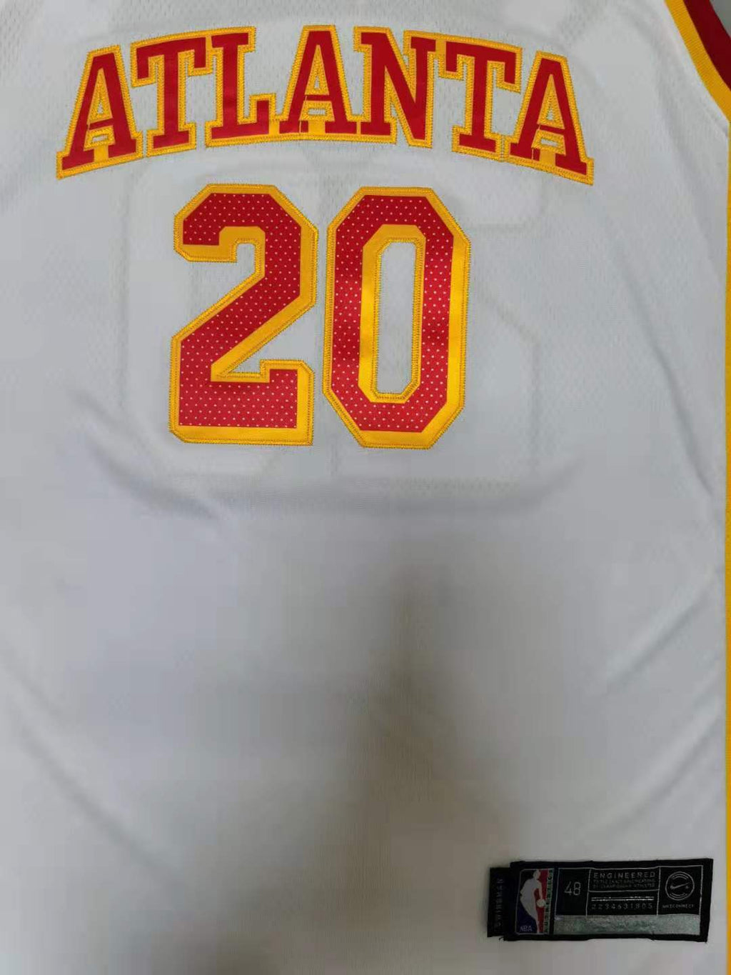 Men's Atlanta Hawks John Collins White 2020/21 Fast Break Player Jersey