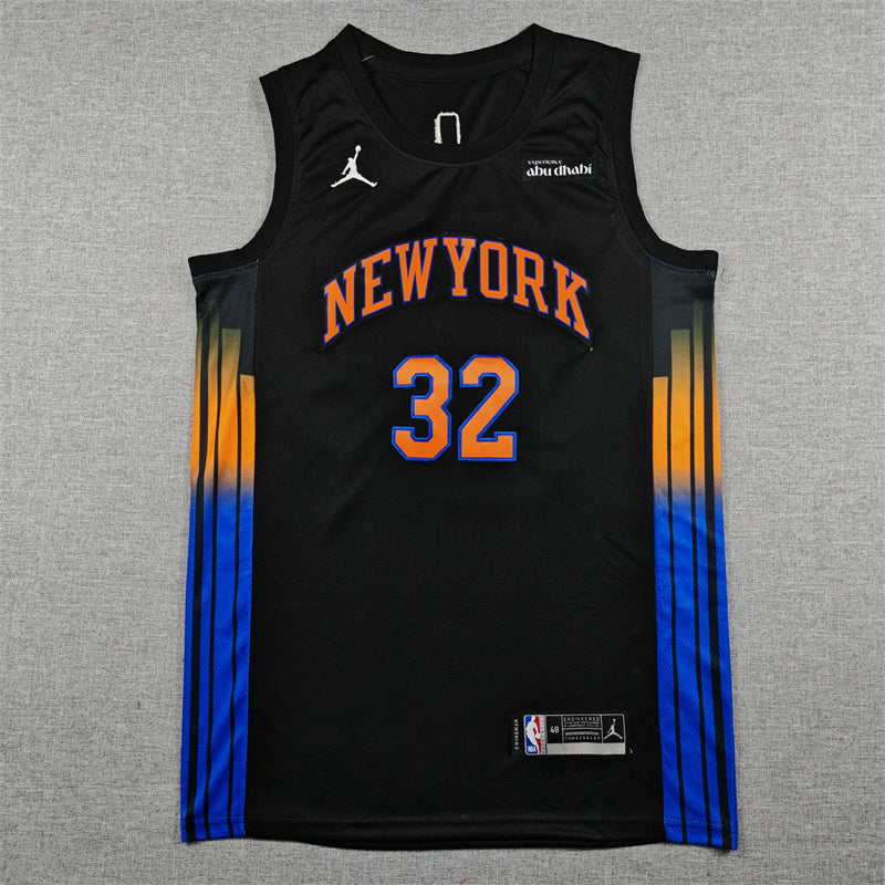 Men's New York Knicks Karl-Anthony Towns Black Swingman Jersey - Statement Edition