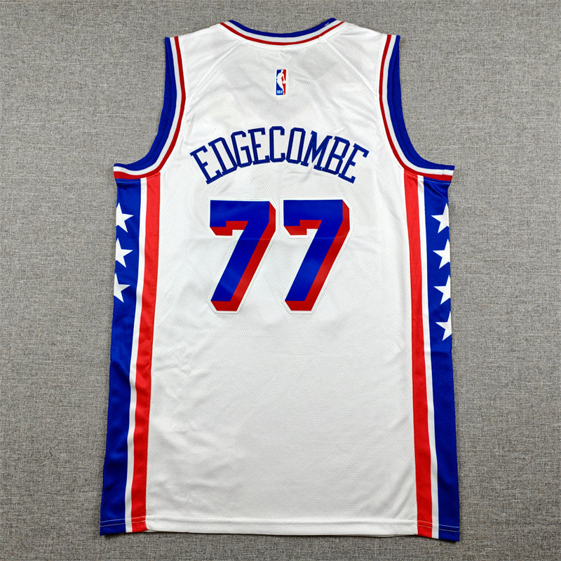 Men's Philadelphia 76ers V. J. Edgecombe White Swingman Jersey - Association Edition