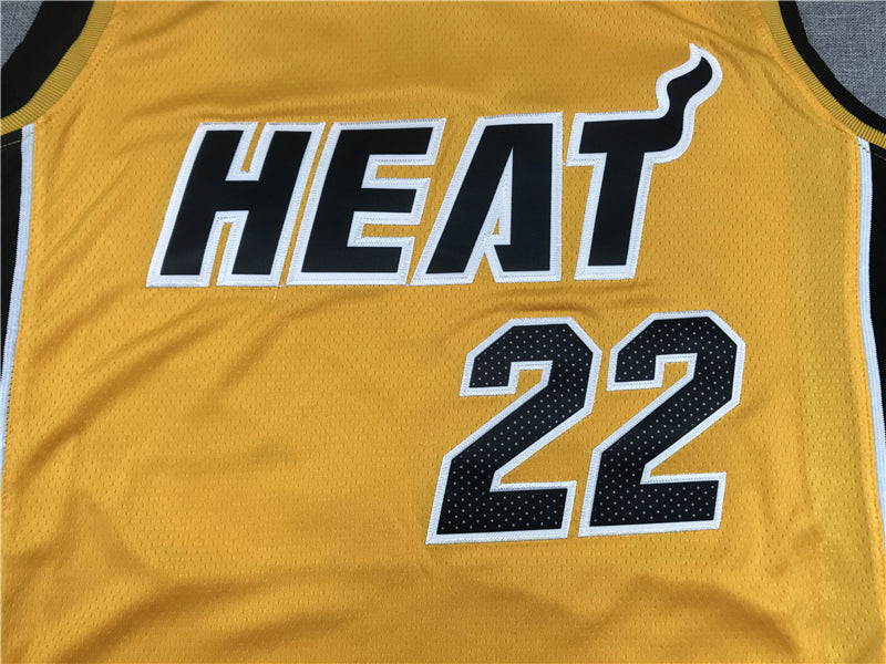 Men's Miami Heat Jimmy Butler NBA Yellow Swingman Jersey