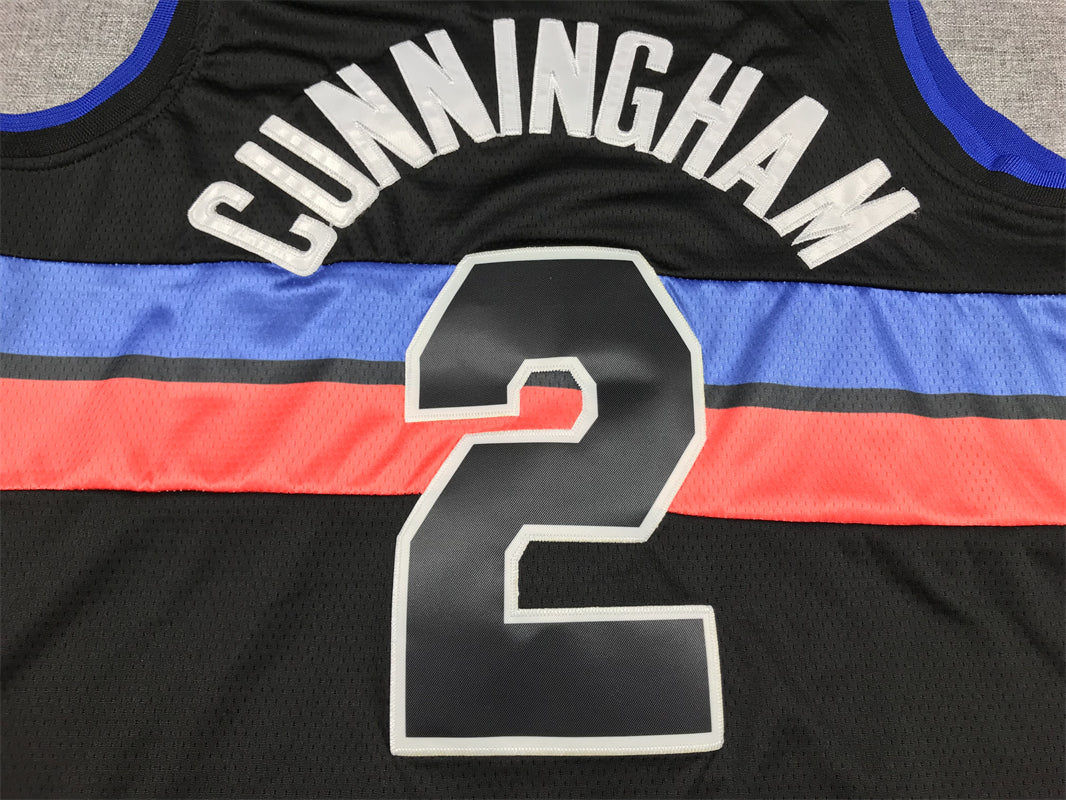 Men's Detroit Pistons Cade Cunningham Black 2022/23 Fast Break Player Jersey - Statement Edition