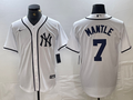 Men's New York Yankees Mickey Mantle White Limited Game Jersey