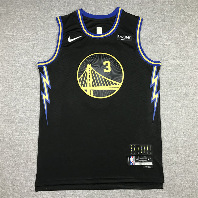 Men's Golden State Warriors Jordan Poole City Edition Black Classic Jersey