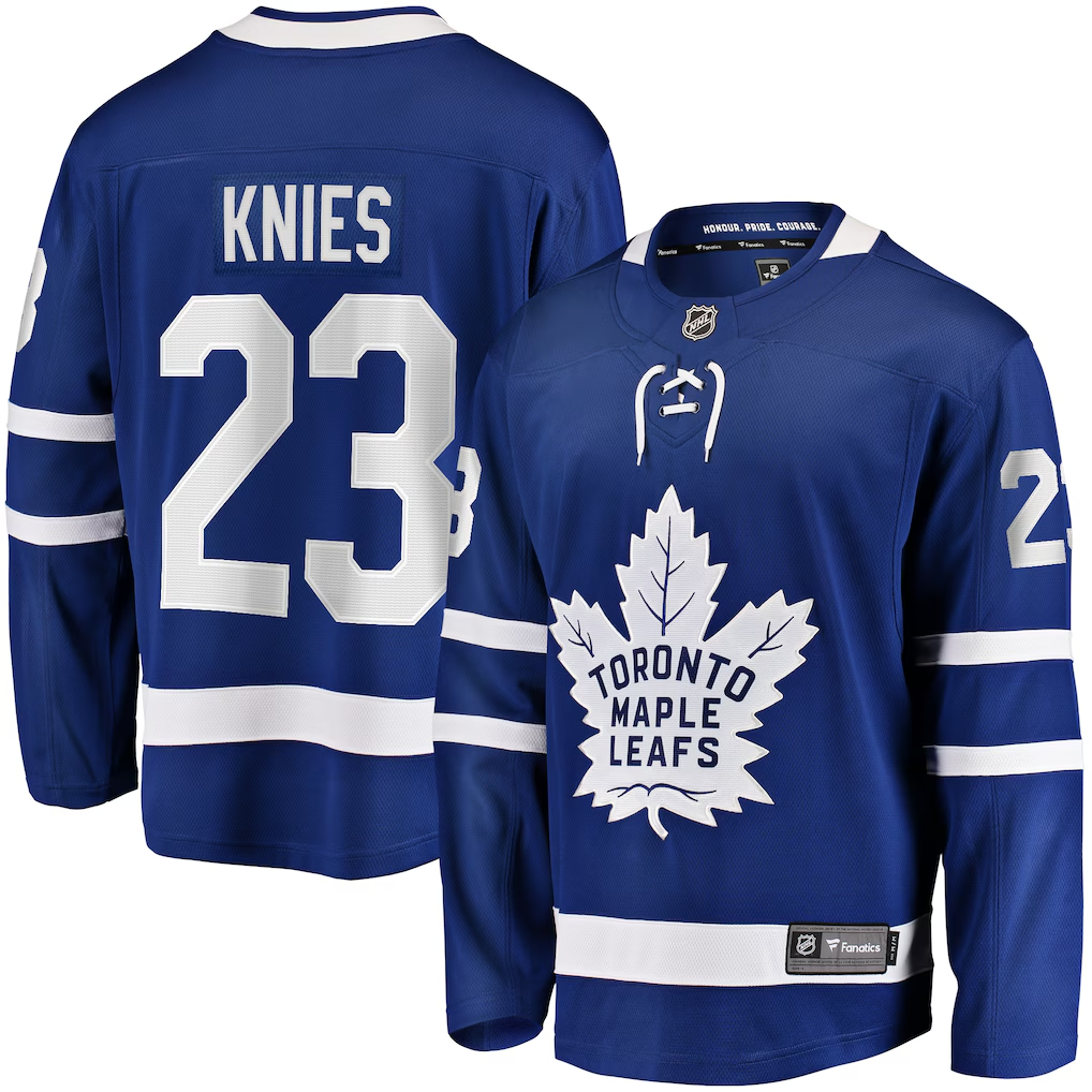 Men's Toronto Maple Leafs Matthew Knies Fanatics Blue Home Breakaway Player Jersey