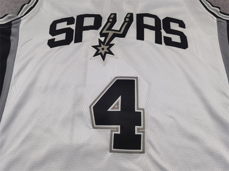 Men's San Antonio Spurs De'Aaron Fox White Swingman Jersey - Association Edition