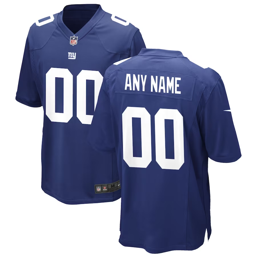 Men's New York Giants Royal Custom Game Jersey