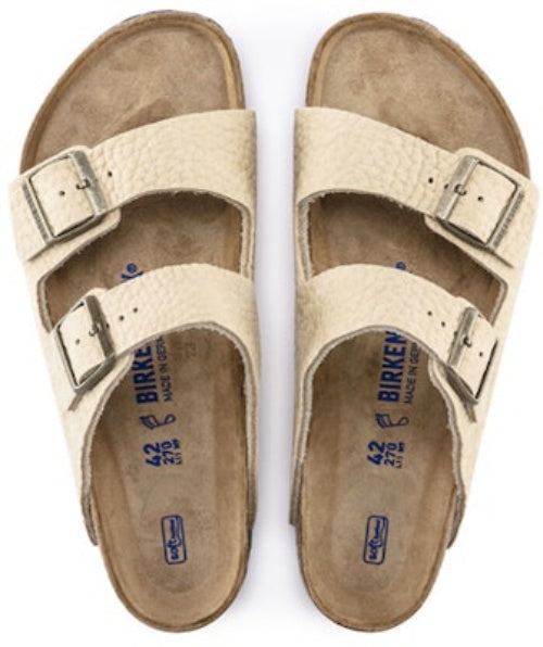 Birkenstock Arizona Natural Leather 1018938 Cream Slide Sandals