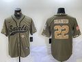 Men's New Orleans Saints Rashid Shaheed Olive Salute To Service Game Jersey
