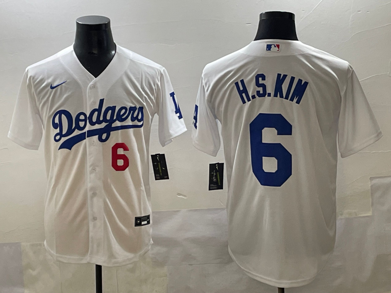 Men's Los Angeles Dodgers Hyeseong Kim White Home Limited Player Jersey