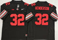 Men's Ohio State Buckeyes Treveyon Henderson Black Game Jersey