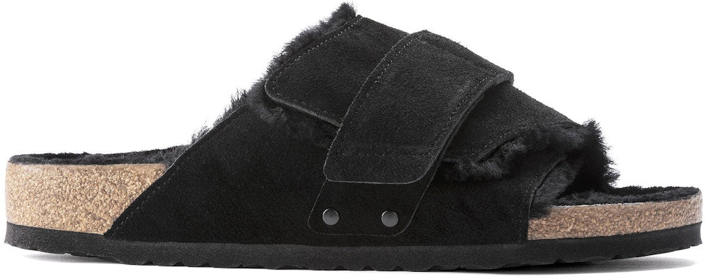 Birkenstock Kyoto Shearling Suede 1023229 Black Sandals