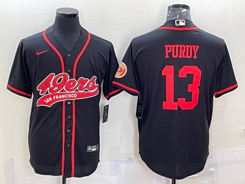 Men's San Francisco 49ers Brock Purdy Black Game Jersey Joint Edition