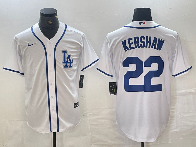Men's Los Angeles Dodgers Clayton Kershaw White Limited Player Jersey