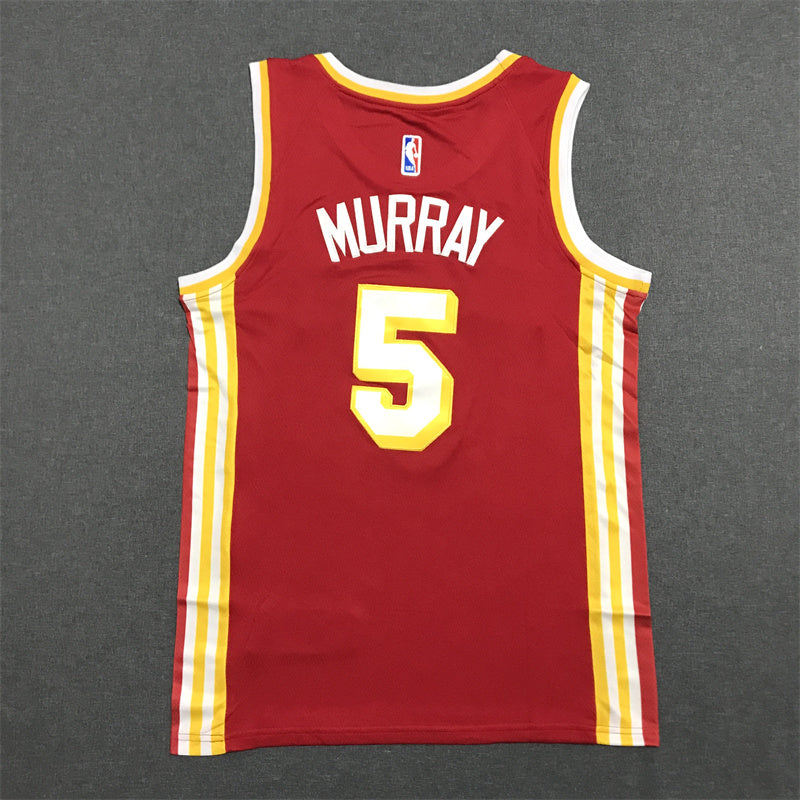 Men's Atlanta Hawks Dejounte Murray Red Swingman Jersey - Icon Edition