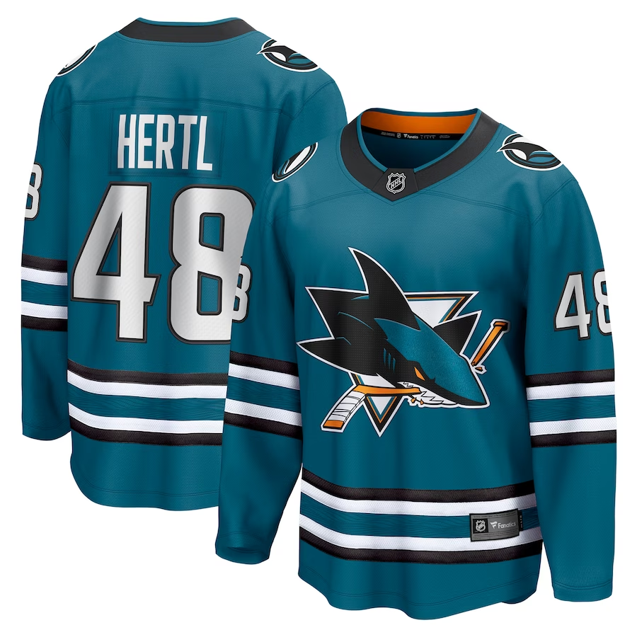 Men's San Jose Sharks Tomas Hertl Teal Home Breakaway Player Jersey