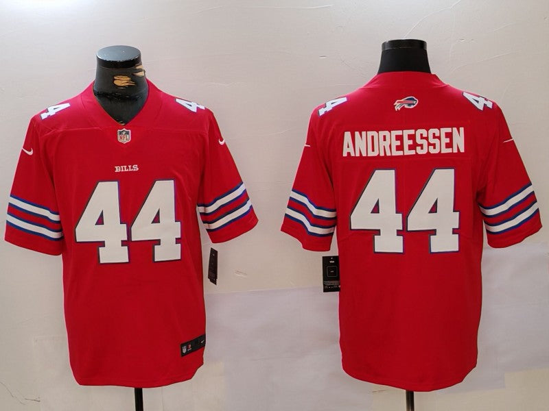 Men's Buffalo Bills Joe Andreessen Red Game Jersey