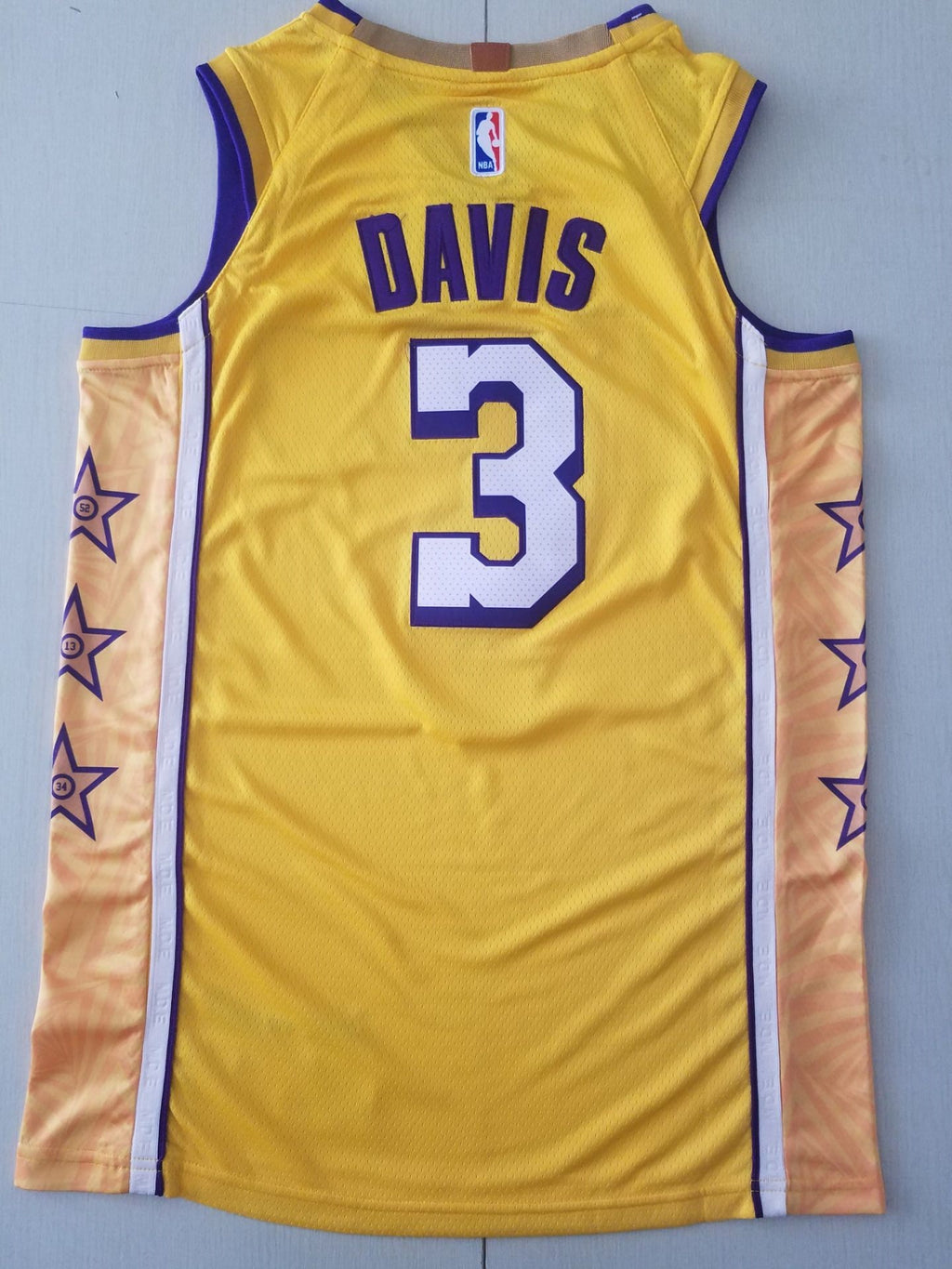 Men's Los Angeles Lakers Anthony Davis Yellow Swingman Jersey