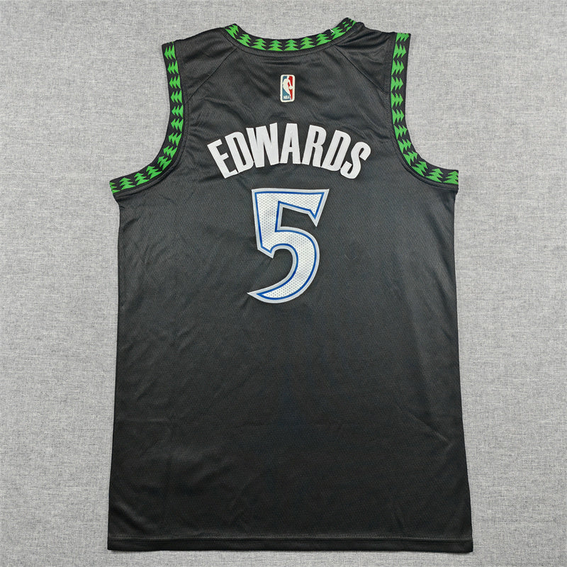 Men's Minnesota Timberwolves Anthony Edwards Black Swingman Jersey
