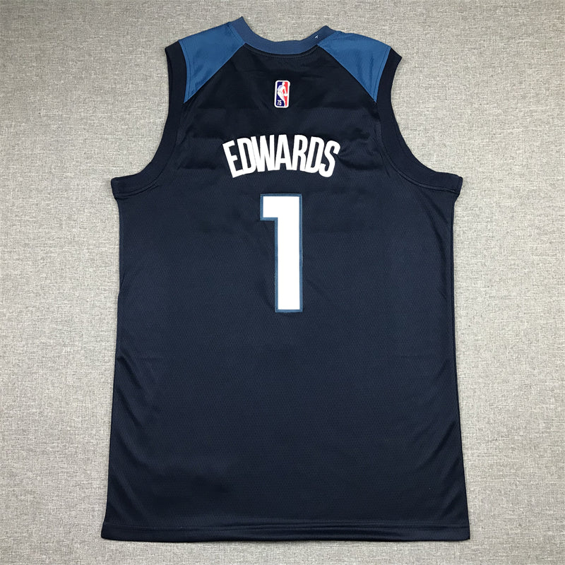 Men's Minnesota Timberwolves Anthony Edwards Navy 2021/22 Swingman Jersey